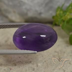Ametista Violeta Médio-claro Natural 5.71ct, oval, Transparente