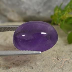 Ametista Violeta médio Natural 7.66ct, oval, Transparente