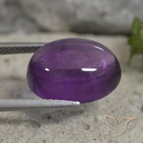 Ametista Violeta médio Natural 7.44ct, oval, Transparente