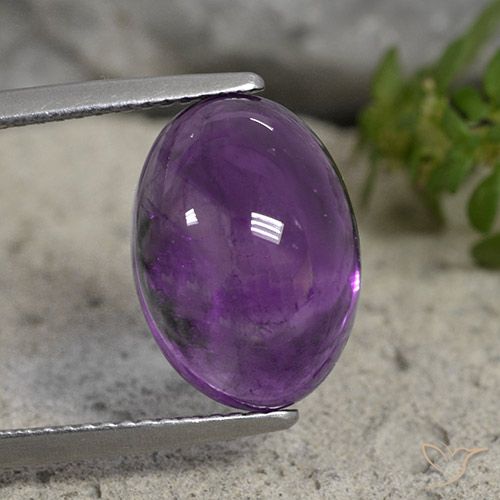 7.11ct Natural Violeta médio Ametista, oval, Transparente
