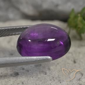 Ametista Violeta médio Natural 7.11ct, oval, Transparente