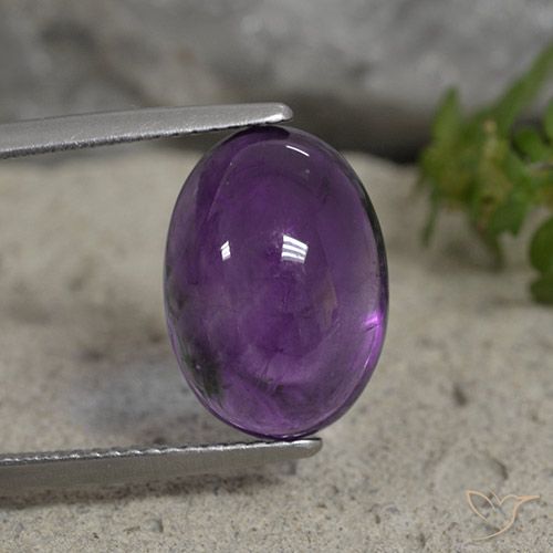 6.07ct Natural Violeta médio Ametista, oval, Transparente
