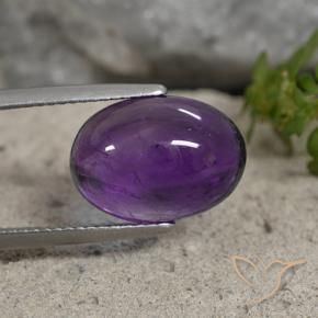 Ametista Violeta médio Natural 6.07ct, oval, Transparente