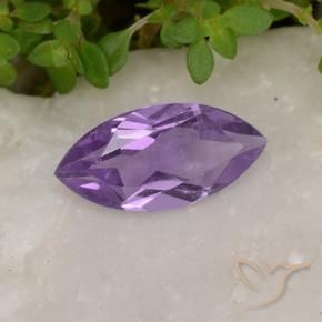 Ametista Violeta médio Natural 1.52ct, Marquesa, VS