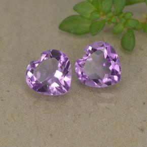 Pedras preciosas de ametista violeta natural de 1,30 ct, formato de coração, VVS-VS