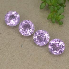Pedras preciosas de ametista violeta natural de 2,01 ct, corte redondo, VS
