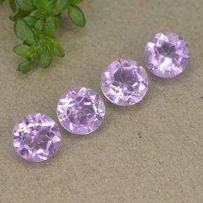 Pedras preciosas de ametista violeta natural de 2,01 ct, corte redondo, VS