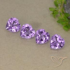 Pedras preciosas de Ametista Violeta Púrpura Médio natural de 2.68 ct, Coração, VVS-VS