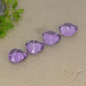 Pedras preciosas de Ametista Violeta Púrpura Médio natural de 2.68 ct, Coração, VVS-VS