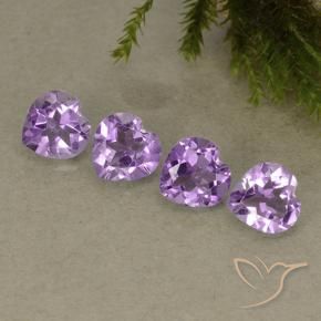 Pedras preciosas de Ametista Violeta Púrpura Médio natural de 2.78 ct, Coração, VVS-VS