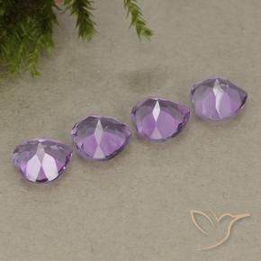 Pedras preciosas de Ametista Violeta Púrpura Médio natural de 2.78 ct, Coração, VVS-VS