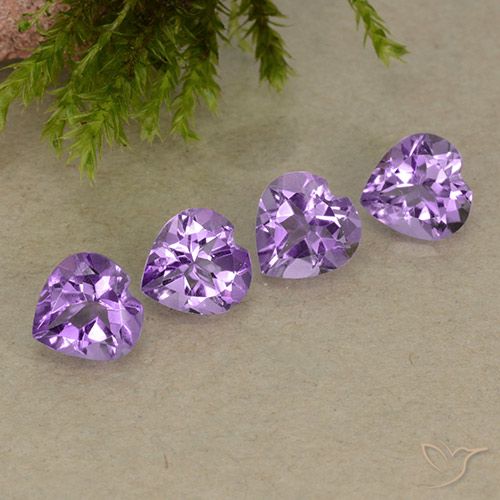 2.69ctw Natural Violeta Púrpura Médio Ametista, Coração, VVS-VS