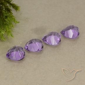 Pedras preciosas de Ametista Violeta Púrpura Médio natural de 2.69 ct, Coração, VVS-VS