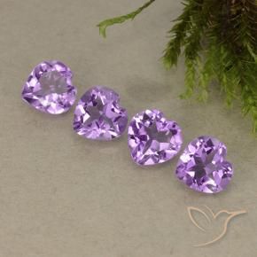Pedras preciosas de Ametista Violeta Púrpura Médio natural de 2.80 ct, Coração, VVS-VS