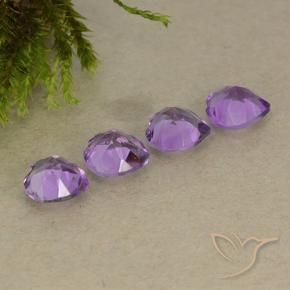 Pedras preciosas de Ametista Violeta Púrpura Médio natural de 2.80 ct, Coração, VVS-VS