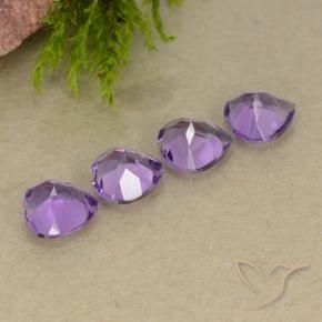 Pedras preciosas de Ametista Violeta Púrpura Profundo natural de 2.72 ct, Coração, VVS-VS