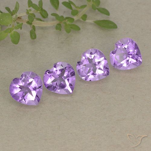 2.81ctw Natural Violeta Púrpura Médio Ametista, Coração, VVS-VS