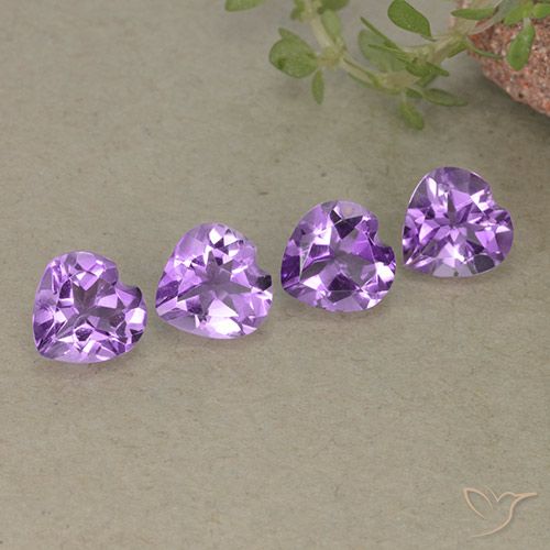 2.53ctw Natural Violeta Púrpura Ametista, Coração, VVS-VS