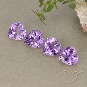 Pedras preciosas de Ametista Violeta Púrpura Médio natural de 2.75 ct, Coração, VVS-VS