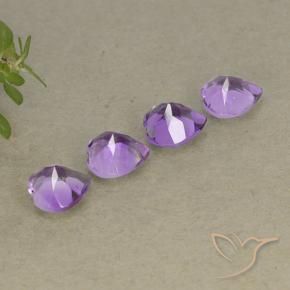 Pedras preciosas de Ametista Violeta Púrpura Médio natural de 2.75 ct, Coração, VVS-VS