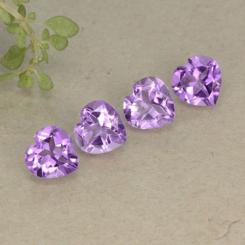 2.83ctw Natural Violeta Púrpura Médio Ametista, Coração, VVS-VS
