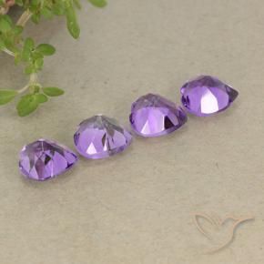 Pedras preciosas de Ametista Violeta Púrpura Médio natural de 2.83 ct, Coração, VVS-VS