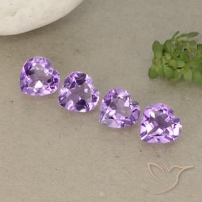 Pedras preciosas de Ametista Violeta rosado natural de 2.50 ct, Coração, VVS-VS
