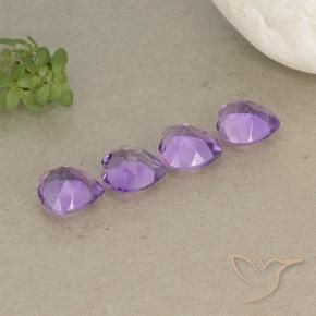 Pedras preciosas de Ametista Violeta rosado natural de 2.50 ct, Coração, VVS-VS