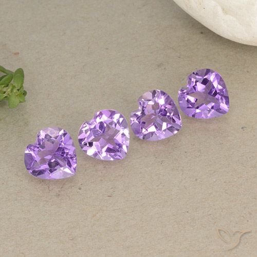 2.76ctw Natural Violeta médio Ametista, Coração, VVS-VS