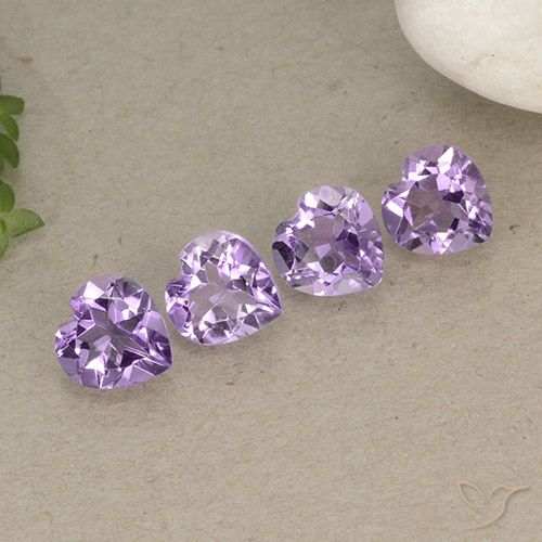 2.83ctw Natural Violeta Púrpura Médio Ametista, Coração, VVS-VS