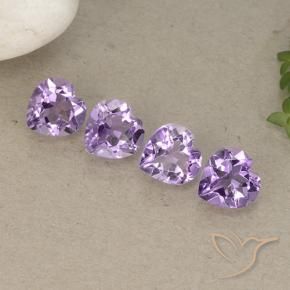 Pedras preciosas de Ametista Violeta Púrpura Médio natural de 2.83 ct, Coração, VVS-VS