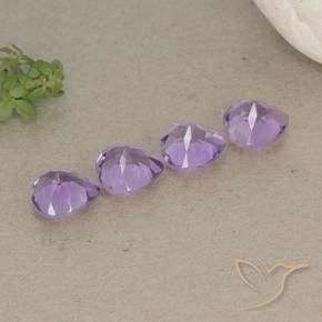 Pedras preciosas de Ametista Violeta Púrpura Médio natural de 2.83 ct, Coração, VVS-VS