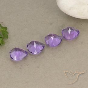 Pedras preciosas de Ametista Violeta Púrpura Médio natural de 2.80 ct, Coração, VVS-VS