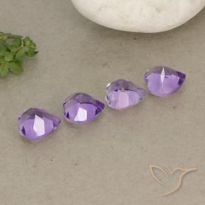 Pedras preciosas de Ametista Violeta Púrpura natural de 2.80 ct, Coração, VVS-VS