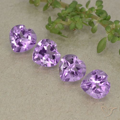 3.04ctw Natural Violeta Púrpura Médio Ametista, Coração, VVS-VS