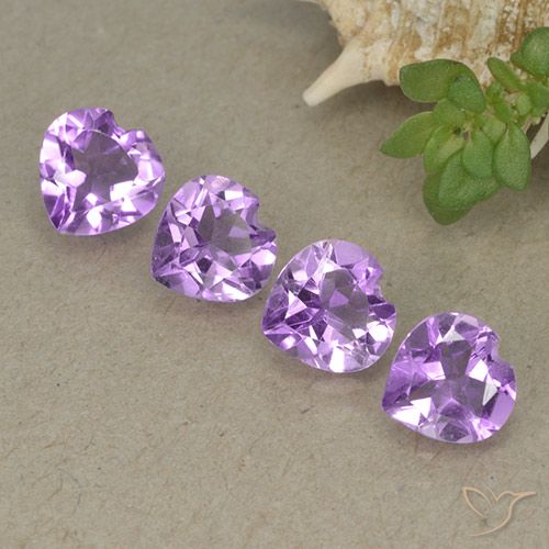 2.70ctw Natural Violeta Vívido Ametista, Coração, VVS-VS