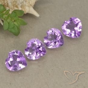 Pedras preciosas de Ametista Violeta Vívido natural de 2.70 ct, Coração, VVS-VS