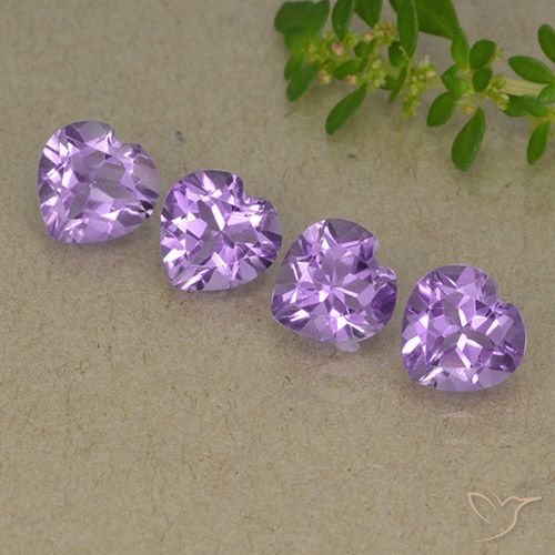 2.90ctw Natural Violeta médio Ametista, Coração, VVS-VS