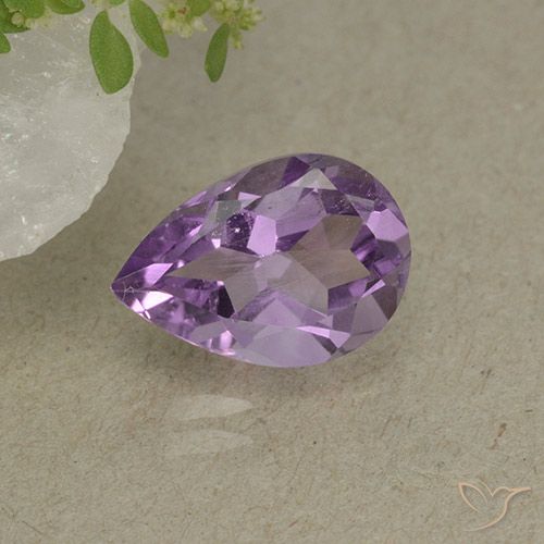 1.81ct Natural íris violeta Ametista, Formato de pêra, VS