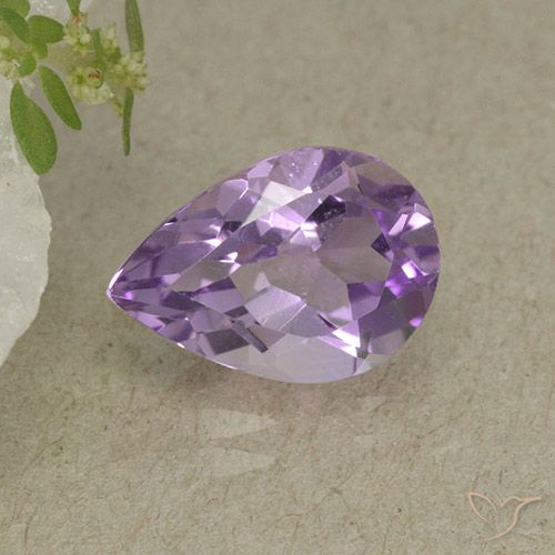 1.84ct Natural Íris Rosa Violeta Ametista, Formato de pêra, VVS-VS