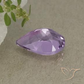 Ametista Íris Rosa Violeta Natural 1.84ct, Formato de pêra, VVS-VS