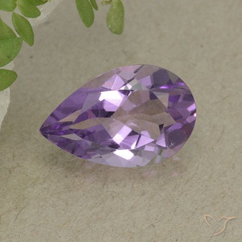 Ametista Violeta Profundo Natural 2.05ct, Formato de pêra, VVS-VS