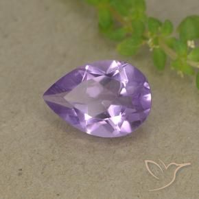 Ametista Violeta médio Natural 1.72ct, Formato de pêra, VVS-VS