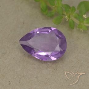 Ametista Violeta médio Natural 1.40ct, Formato de pêra, VVS-VS