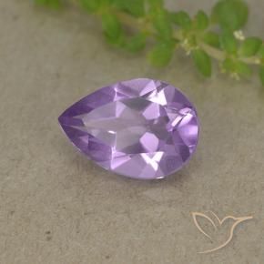 Ametista Profundo Iris Violeta Natural 1.56ct, Formato de pêra, VVS-VS