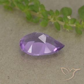 Ametista Profundo Iris Violeta Natural 1.56ct, Formato de pêra, VVS-VS