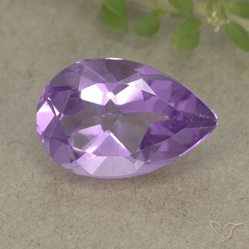 1.58ct Natural Violeta rosado Ametista, Formato de pêra, VVS-VS