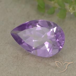 Ametista Violeta rosado Natural 1.58ct, Formato de pêra, VVS-VS