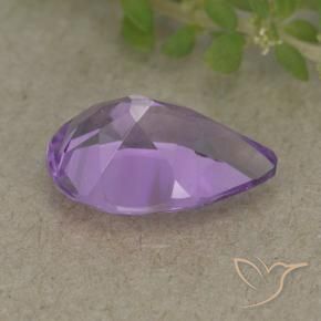 Ametista Violeta rosado Natural 1.58ct, Formato de pêra, VVS-VS
