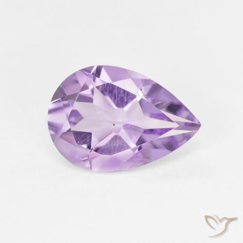 Ametista Profundo Iris Violeta Natural 1.63ct, Formato de pêra, VVS-VS